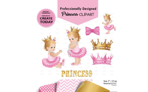 Download Princess Baby Girl Clip Art  Pink Gold - Premium Resources