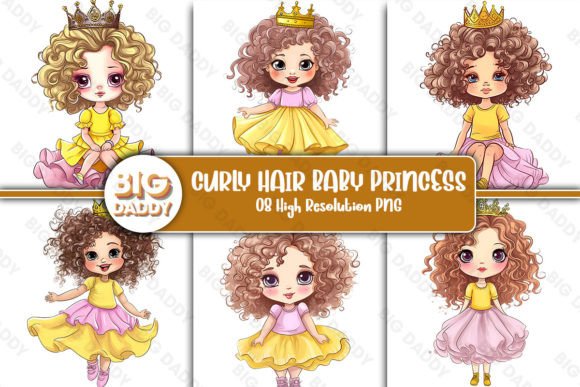 Download Curly Hair Baby Princess Sublimation - Baby princess Collection