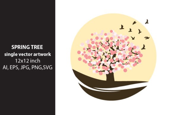 Download Floral Tree, SINGLE VECTOR ARTWORK - Floral tree Collection