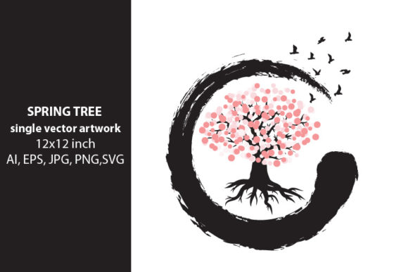 Download Floral Tree, SINGLE VECTOR ARTWORK - Floral tree Collection