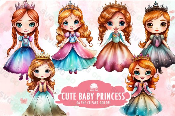Download Cute Baby Princess Sublimation Clipart - Baby princess Collection