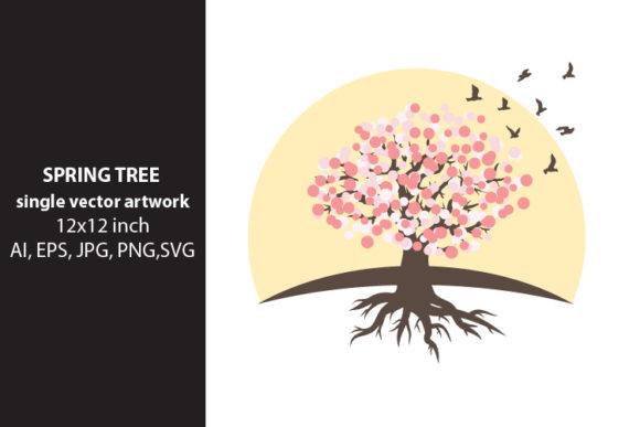 Download Floral Tree, SINGLE VECTOR ARTWORK - Floral tree Collection
